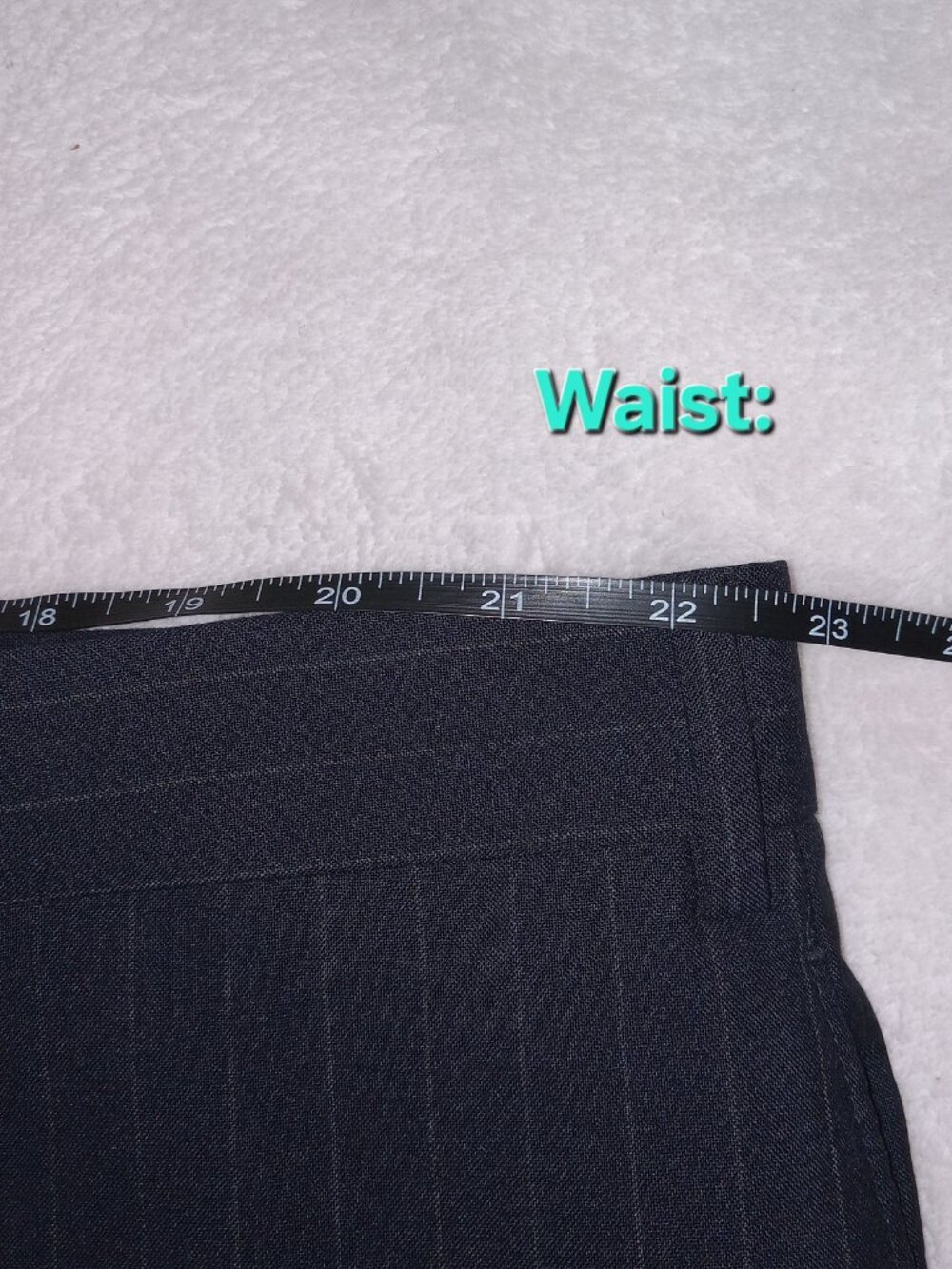 Jos A. Bank 46x32 Classic Fit 100% Worsted Wool Dress Pants Navy Pinstripe NEW - Picture 9 of 11